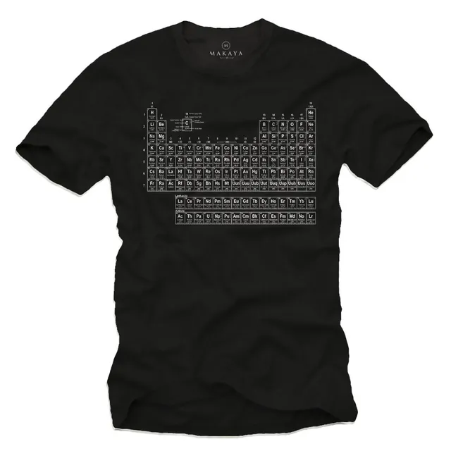 Makaya Tavola Periodica T-Shirt Uomo nera taglia M