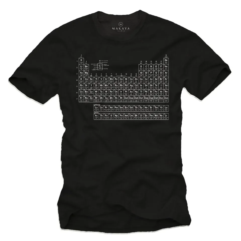 Makaya Tavola Periodica T-Shirt Uomo nera taglia M