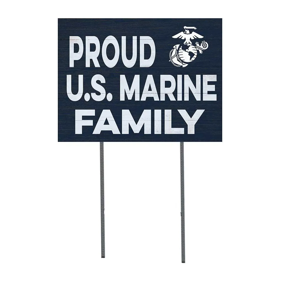 7.62 Design USMC Proud Marines cartello giardino 18x24