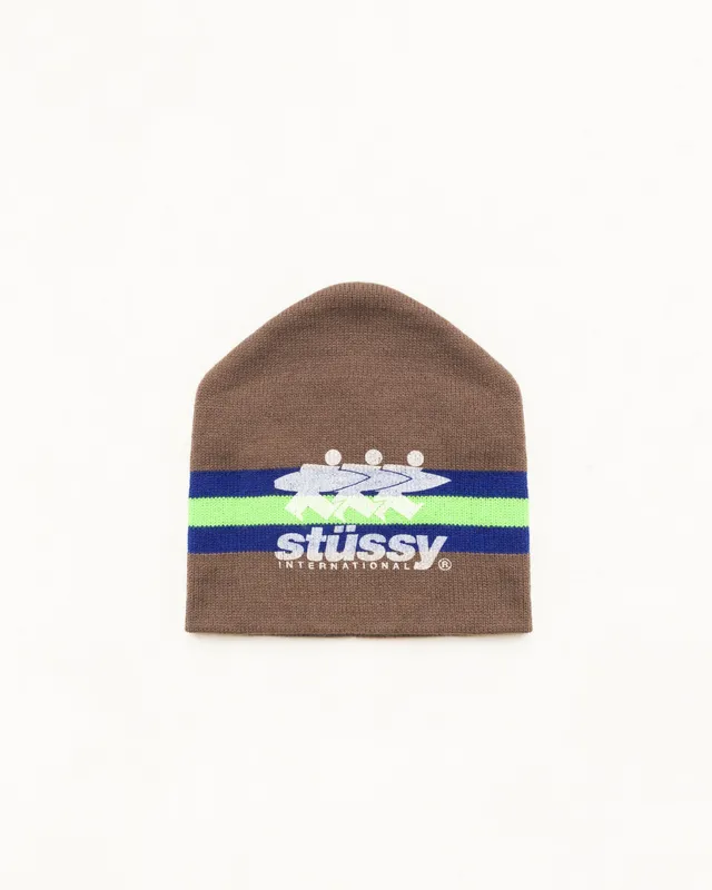 Stussy Headwear Stripe Ski berretto Tan jacquard