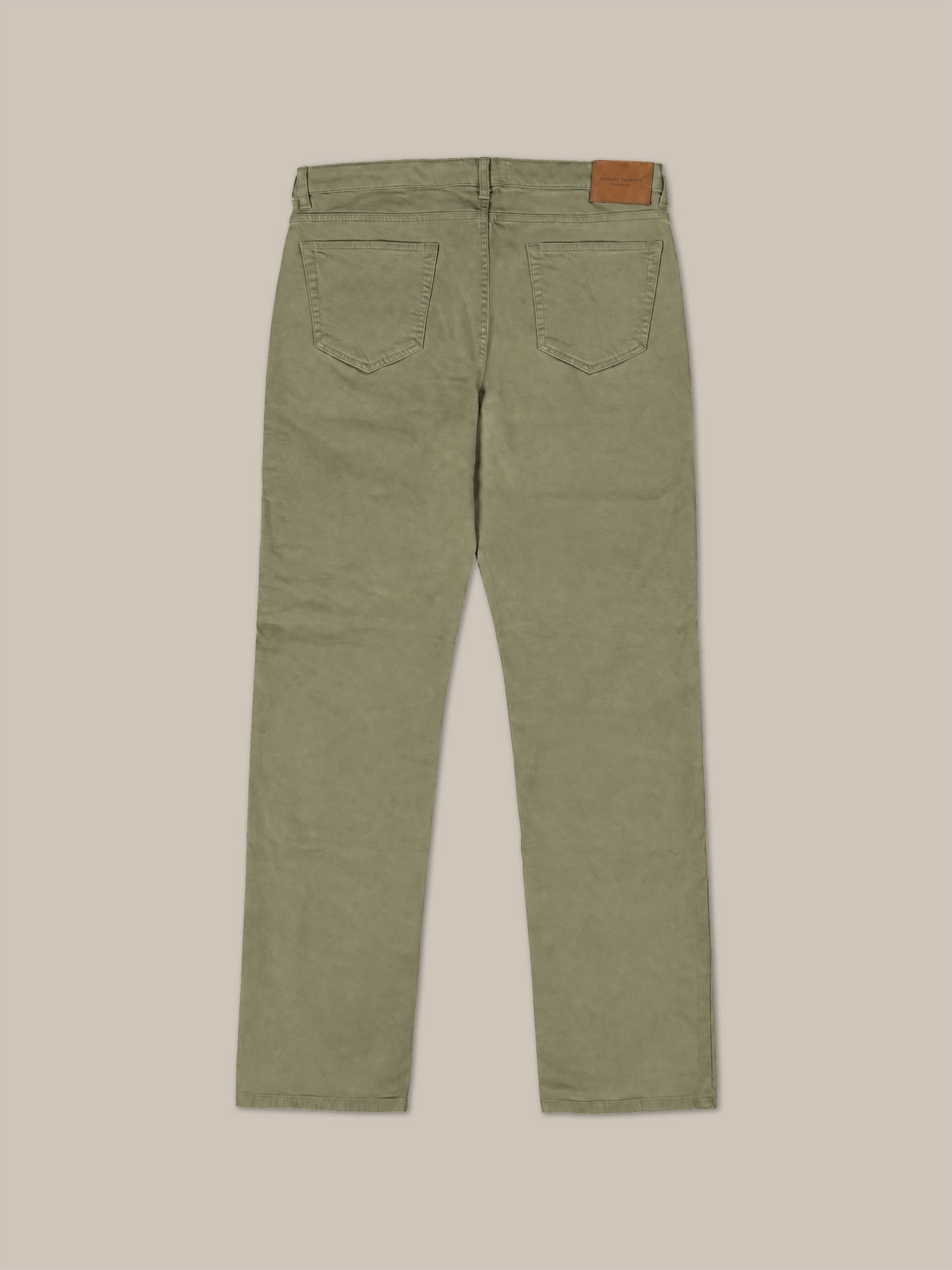 Robert Talbott Pablo Pantaloni 5 Tasche Uomo Oliva Stretch