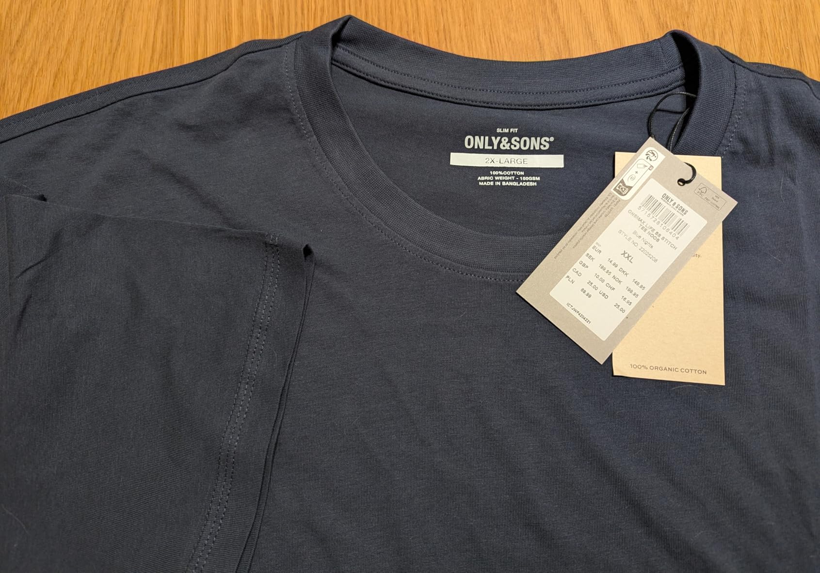 ONLY & SONS Onsmax t-shirt maglietta uomo blu notte cotone