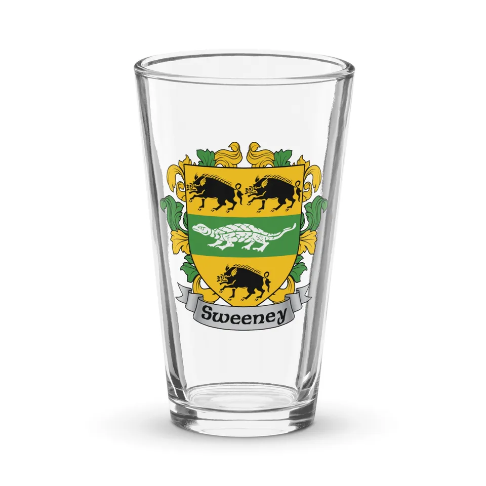 7.62 Design Sweeney Coat of Arms bicchiere pinta vetro 473 ml