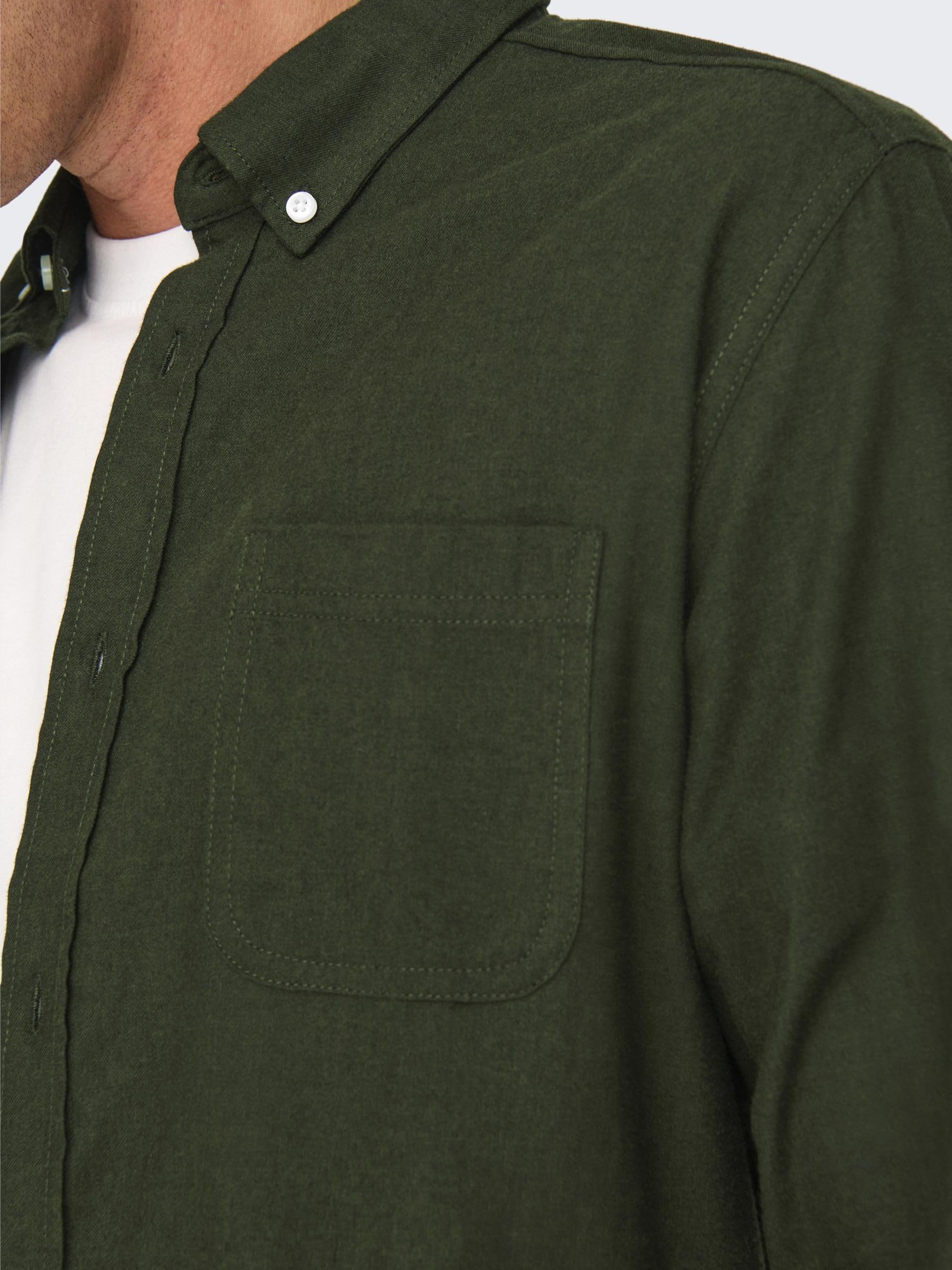 Only & Sons Onsroad Shirt camicia uomo Rosin cotone
