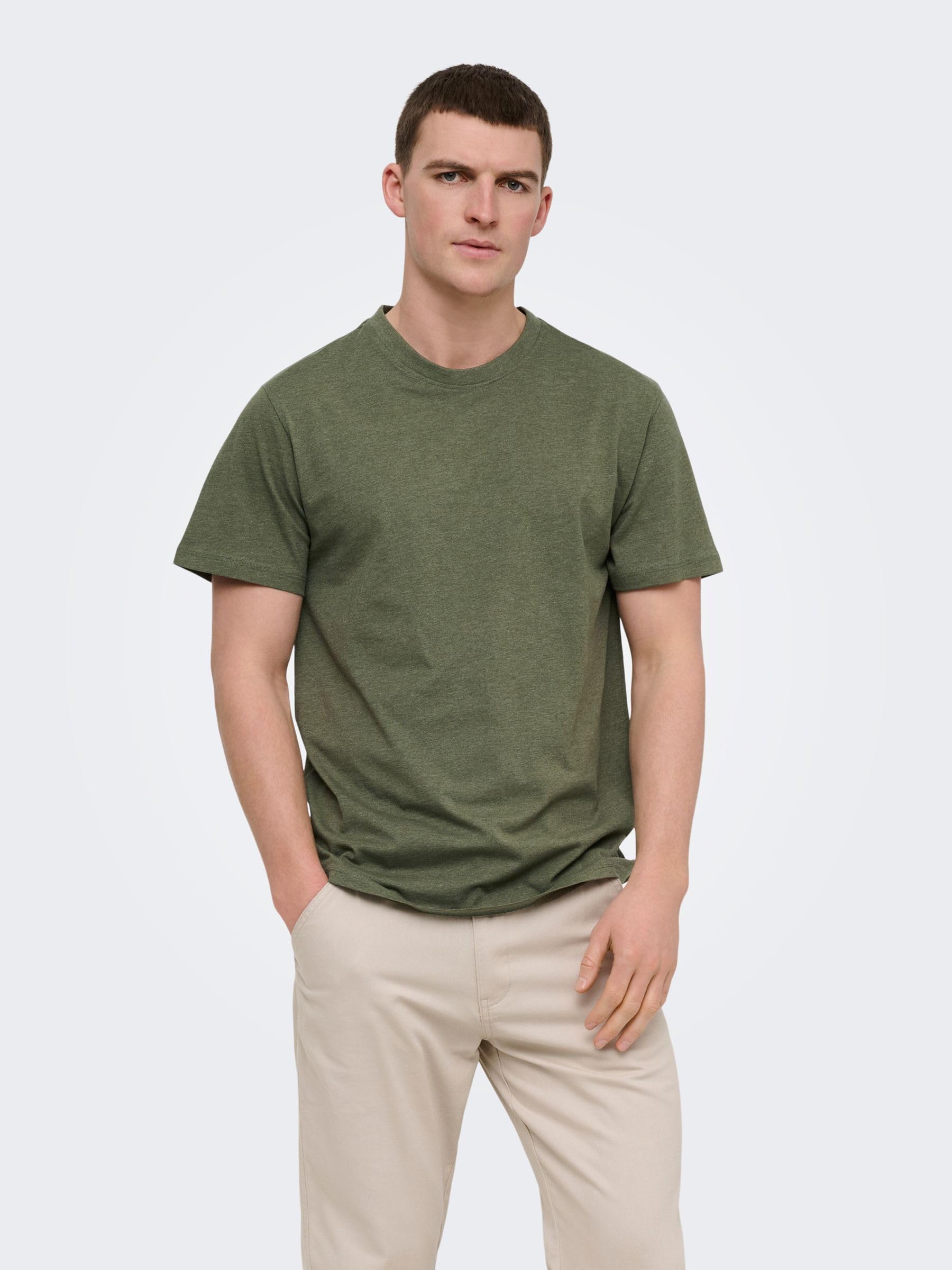 ONLY & SONS Onsmax Life T-Shirt Uomo Olive Night XS