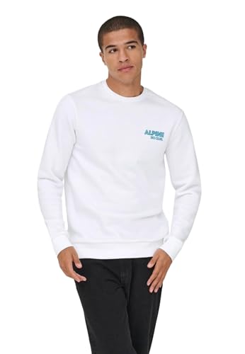 Only & Sons Onsceres Sci felpa girocollo uomo blu notte cotone