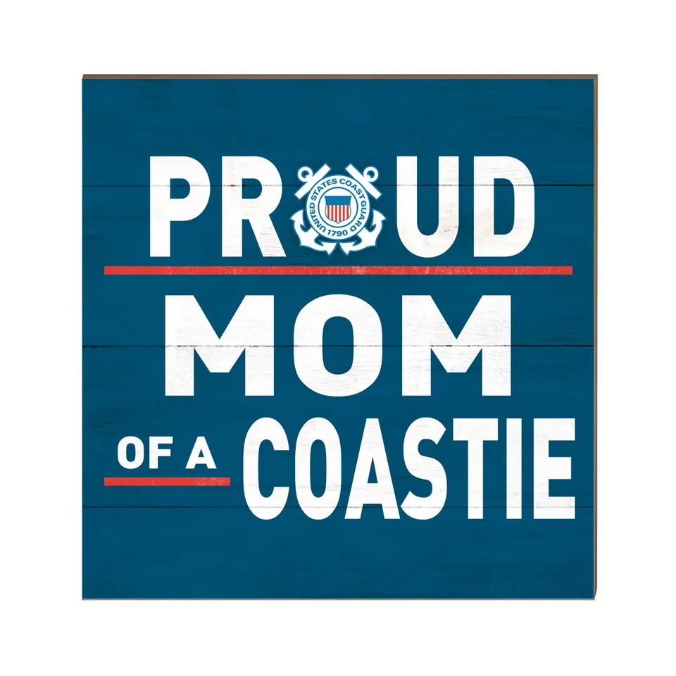 7.62 Design Home Products targa legno navy 25x25 cm Coast Guard Mom