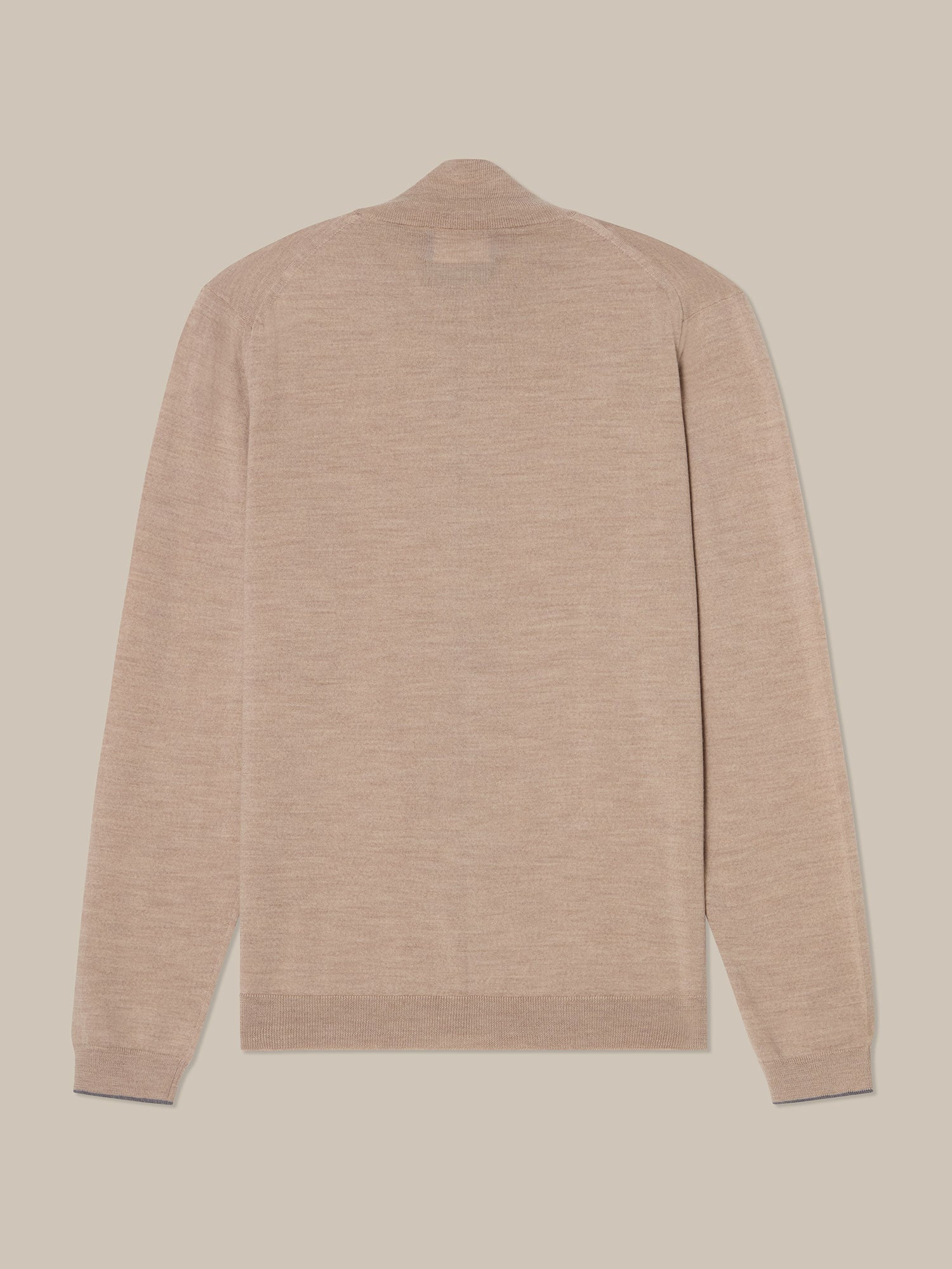 Robert Talbott Dalton maglione full zip merino flax