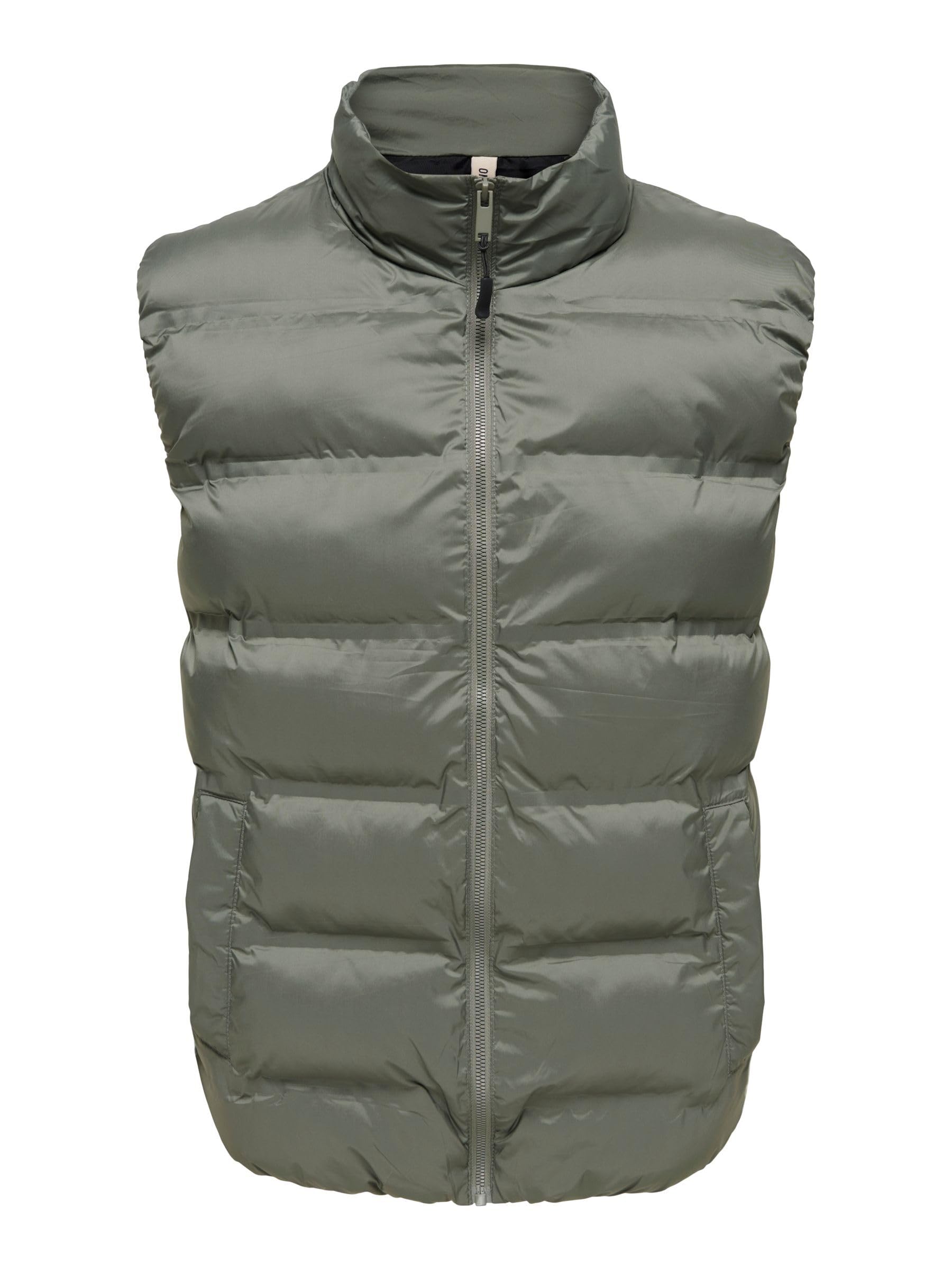Only & Sons Onsunion Puffer Gilet uomo M nero leggero