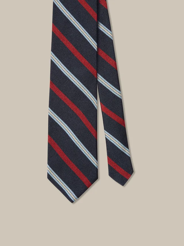 Robert Talbott Best of Class cravatta seta blu navy multi REG