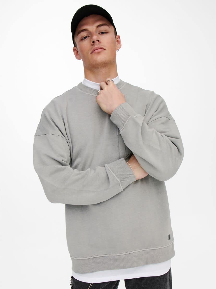 ONLY & SONS Bruce Felpa uomo loose girocollo sweat