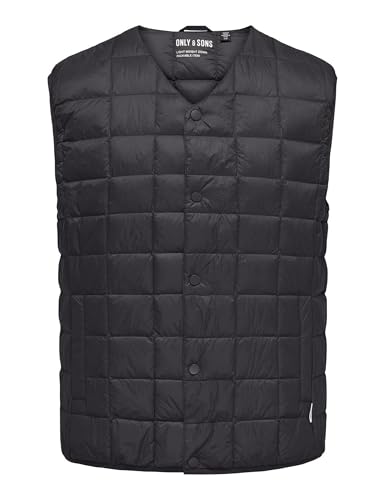 Only & Sons Onsgavin Life Gilet Trapuntato Uomo L Nero