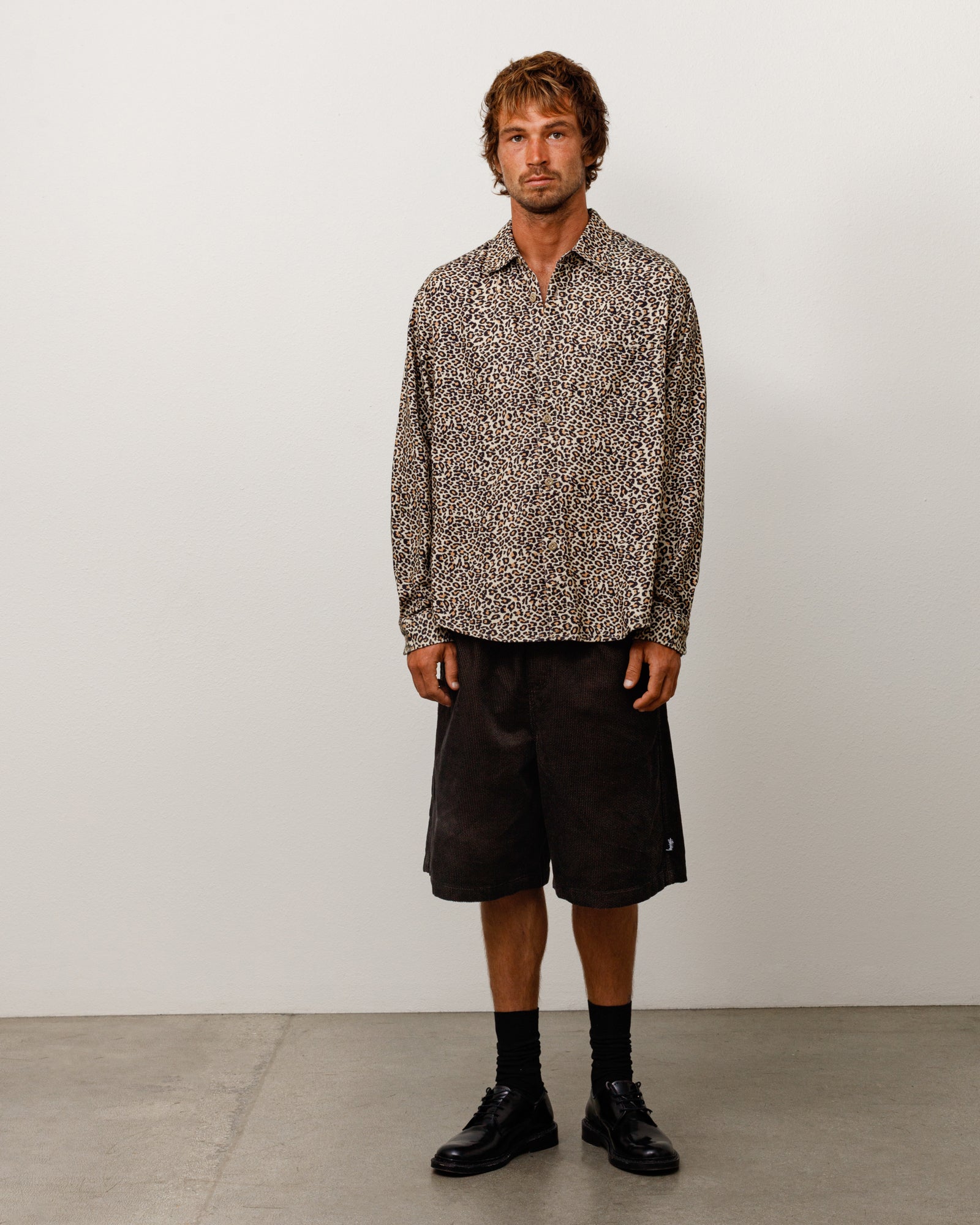 Stussy Baggy Twill Cord Beach Short shorts nero 100% cotone
