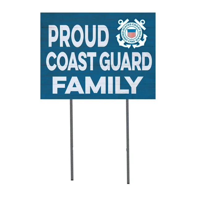 7.62 Design Coast Guard Family insegna giardino 18x24 navy
