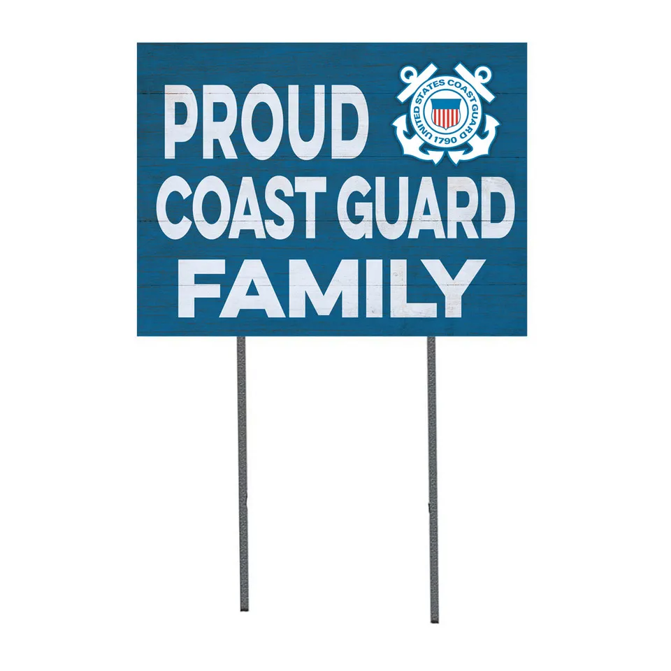 7.62 Design Coast Guard Family insegna giardino 18x24 navy