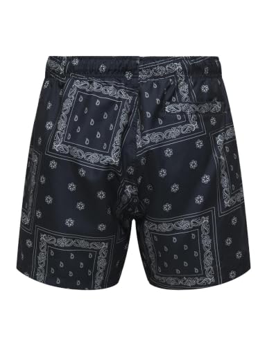 Only & Sons Onsbasile Swim Costume Uomo M Nero AOP