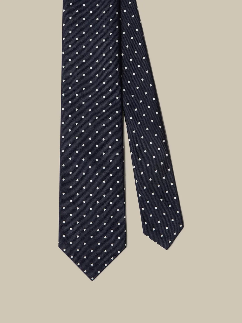 Robert Talbott Newman 7 Fold Cravatta Seta Blu Navy REG