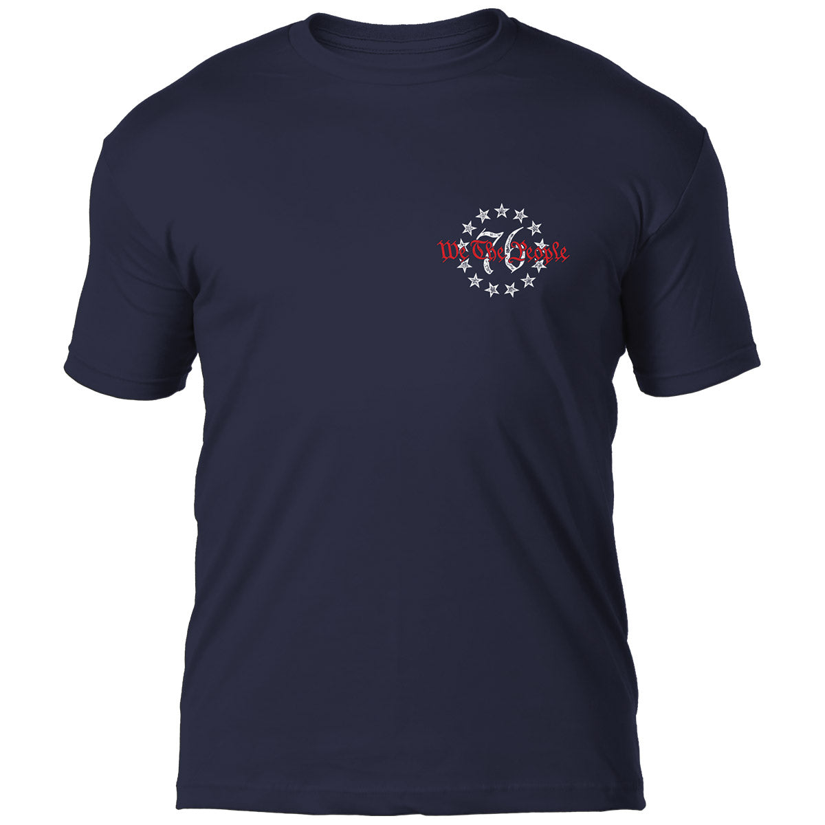 7.62 Design USA 250th t-shirt blu navy bandiera grunge uomo