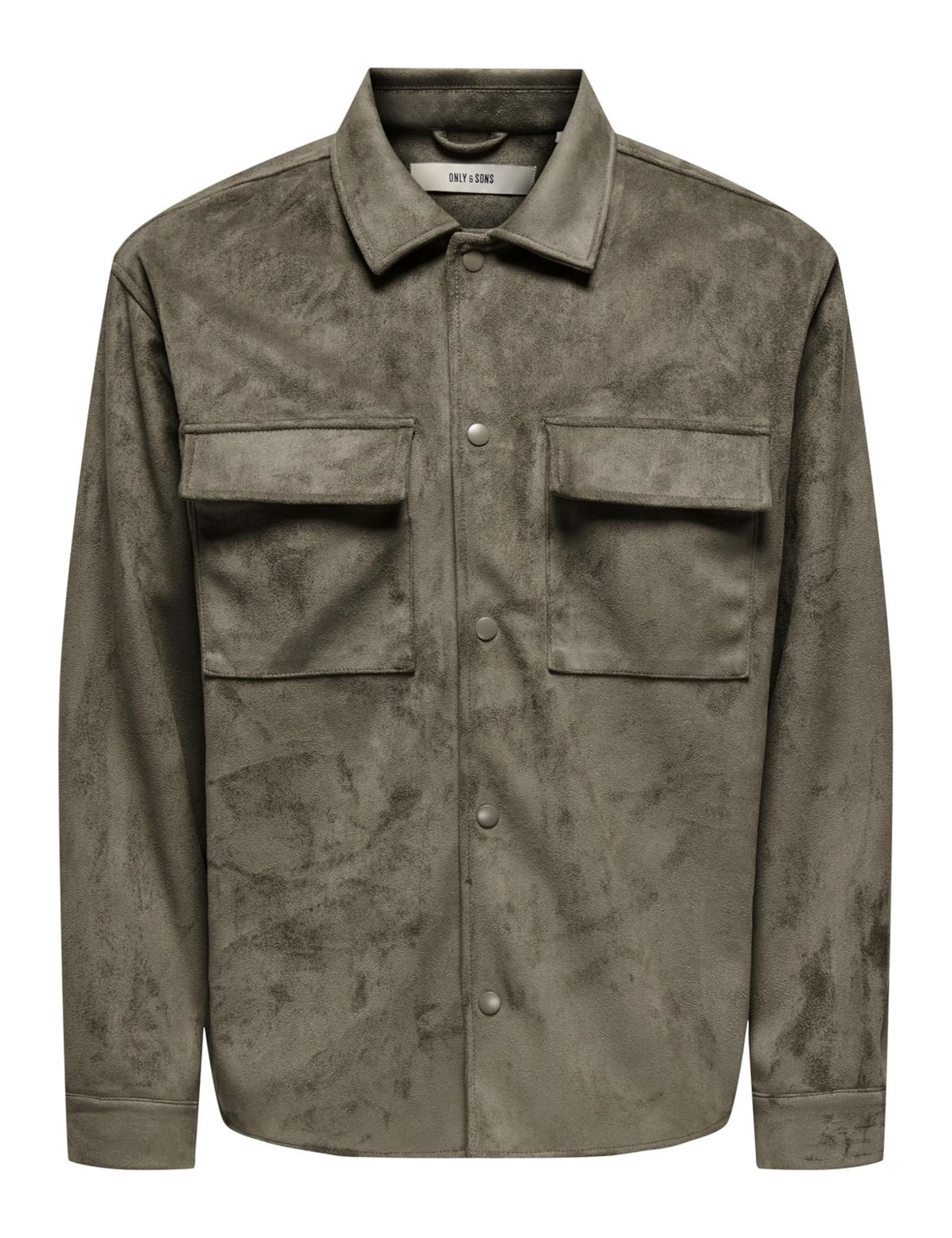 Only & Sons Onsravi Shacket uomo XL scamosciato