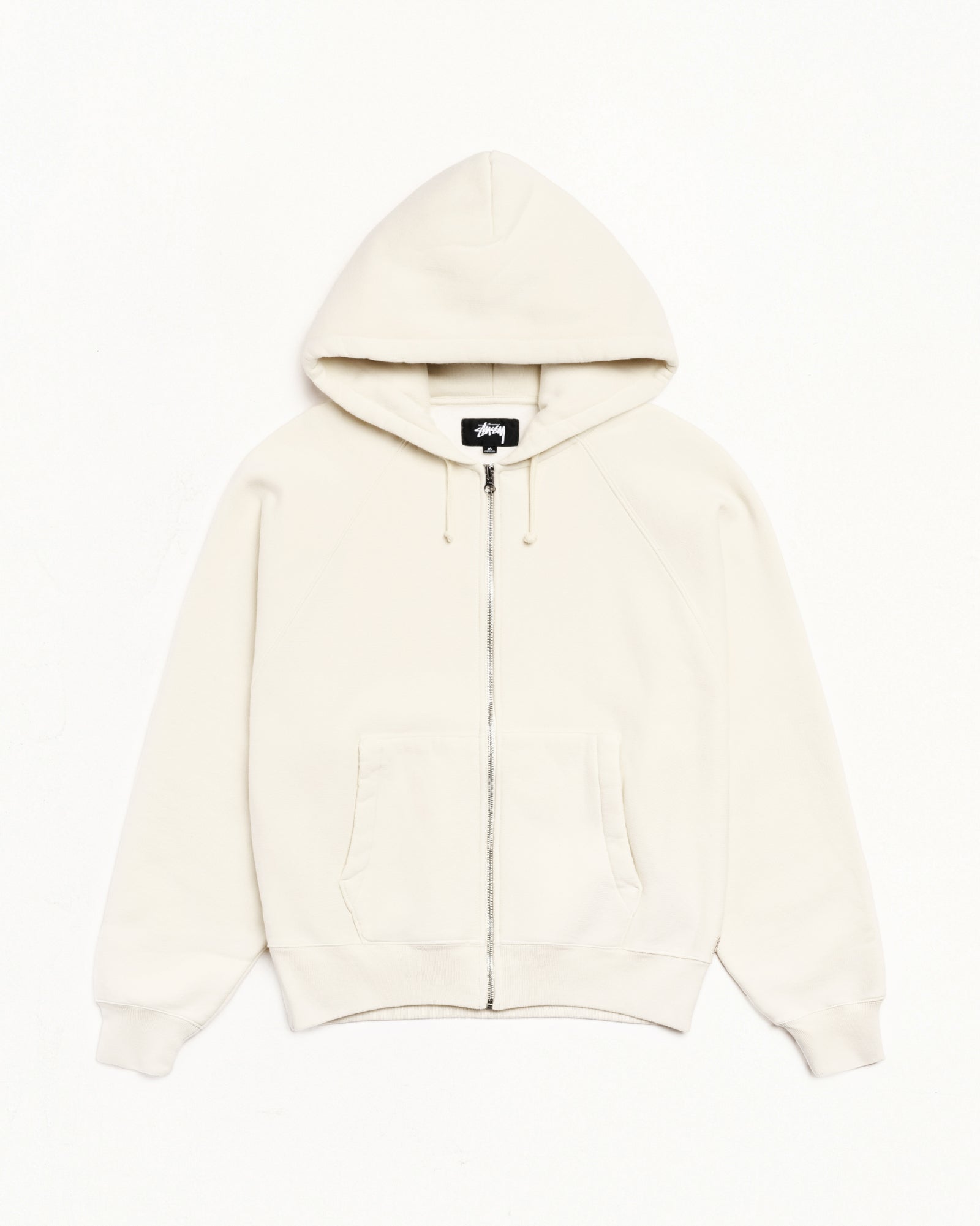 Stussy Zip Sweats Relaxed Zip Hoodie felpa Natural pesante