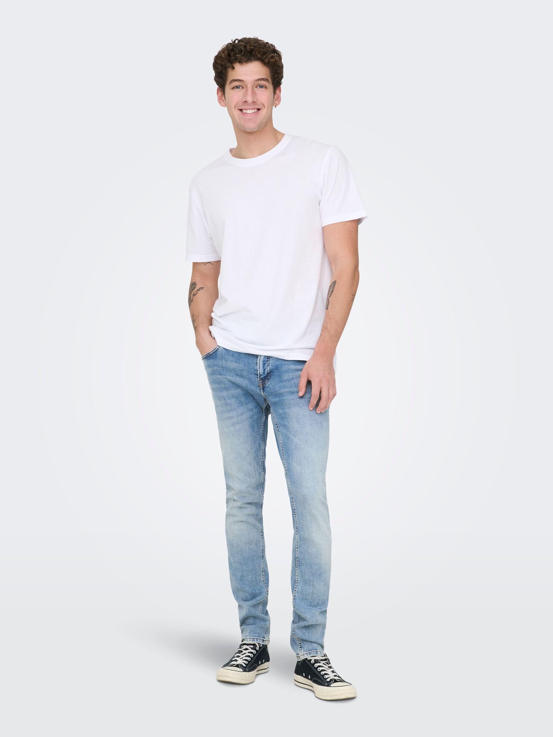 ONLY & SONS Jeans Onsloom Slim Fit Uomo 30W/32L Vita Bassa