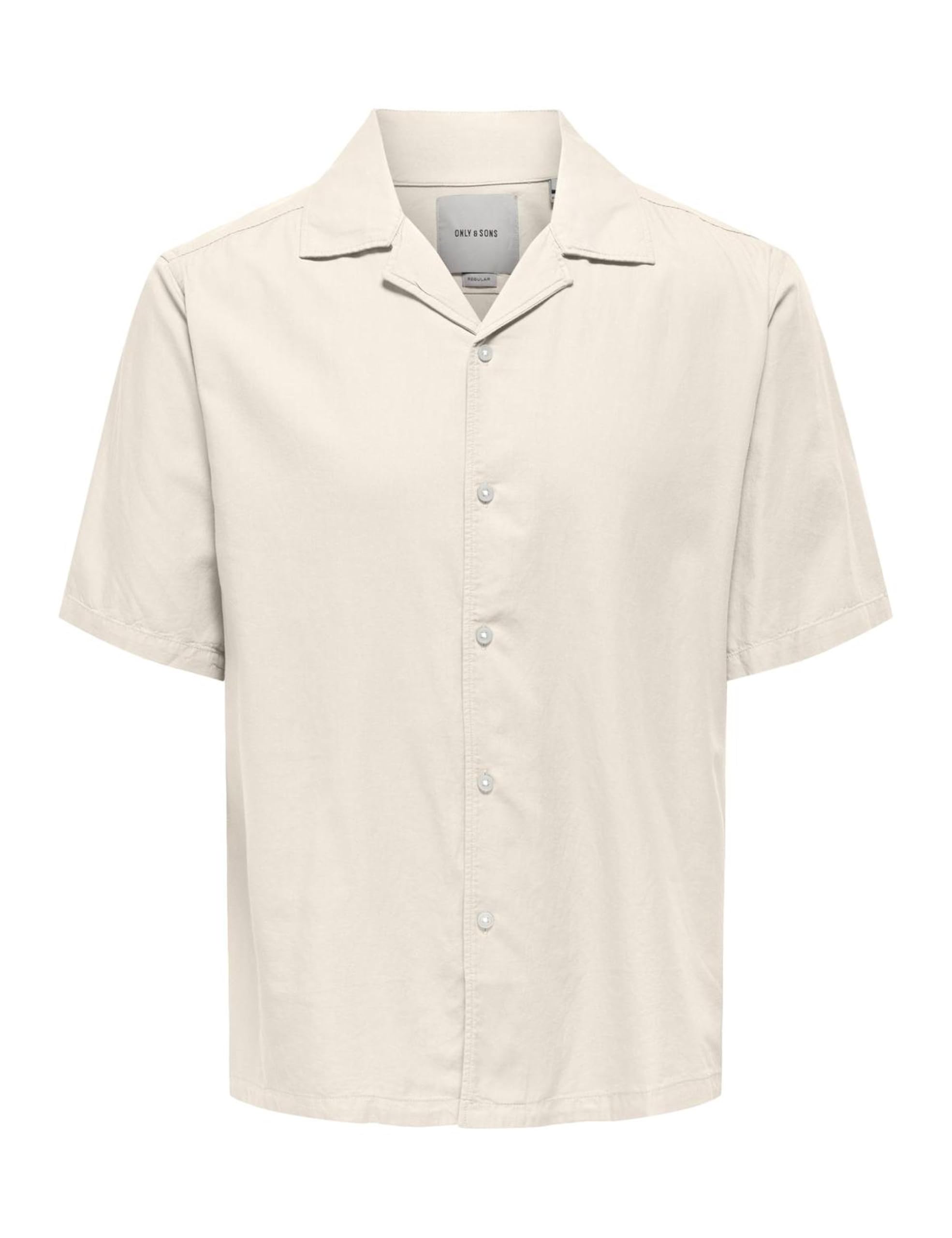 Only & Sons Onsdilem 0300 Resort Camicia uomo Egret manica corta