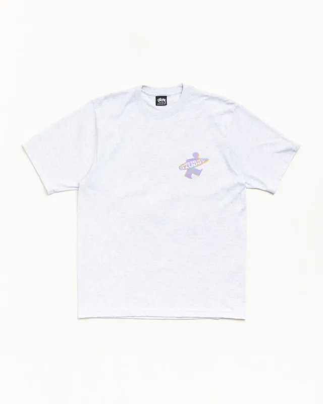 Stussy Tees Dot Surf Puff maglietta grigia XL 220 gsm