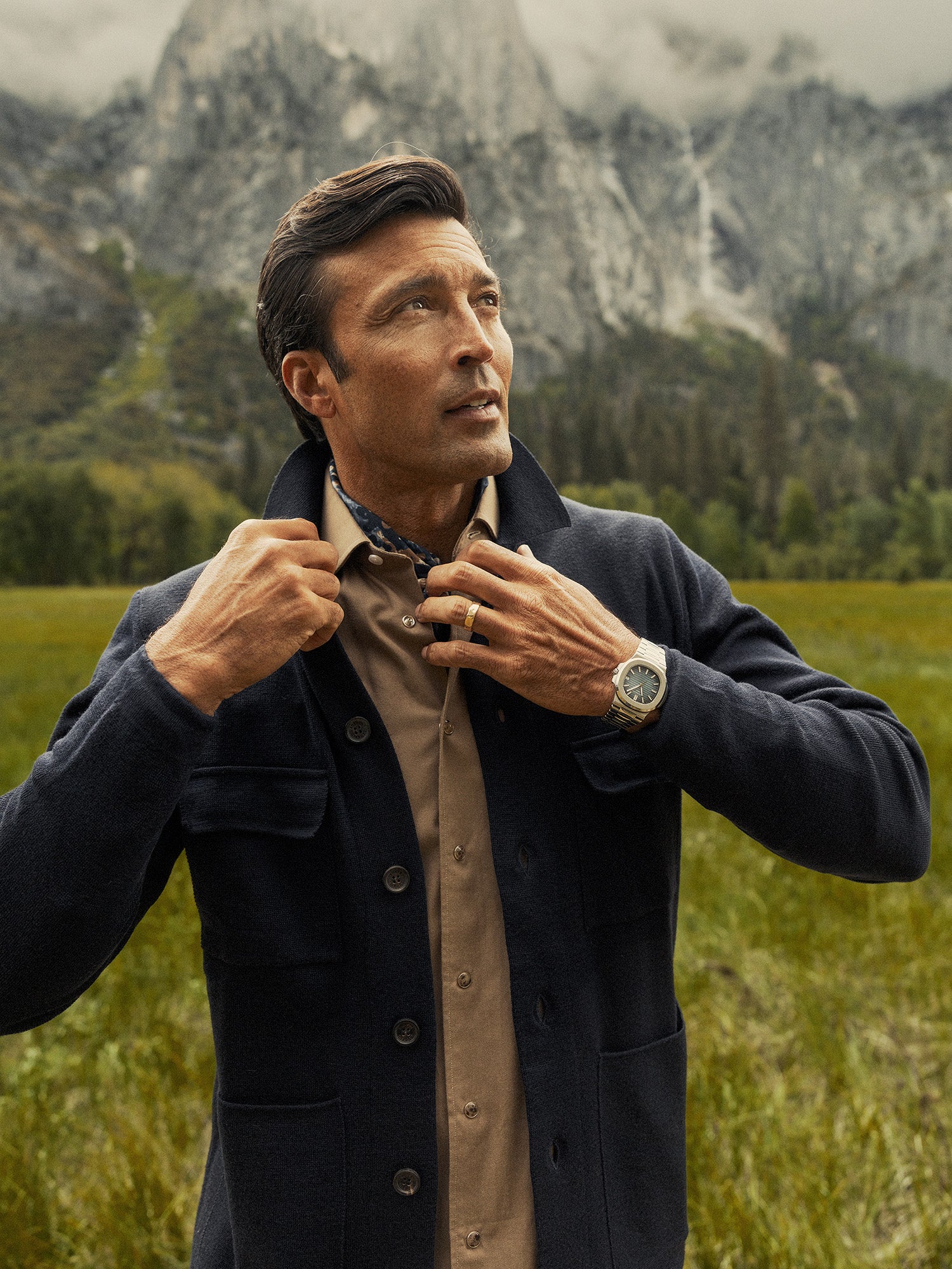 Robert Talbott Landon Giacca Uomo Navy Merino