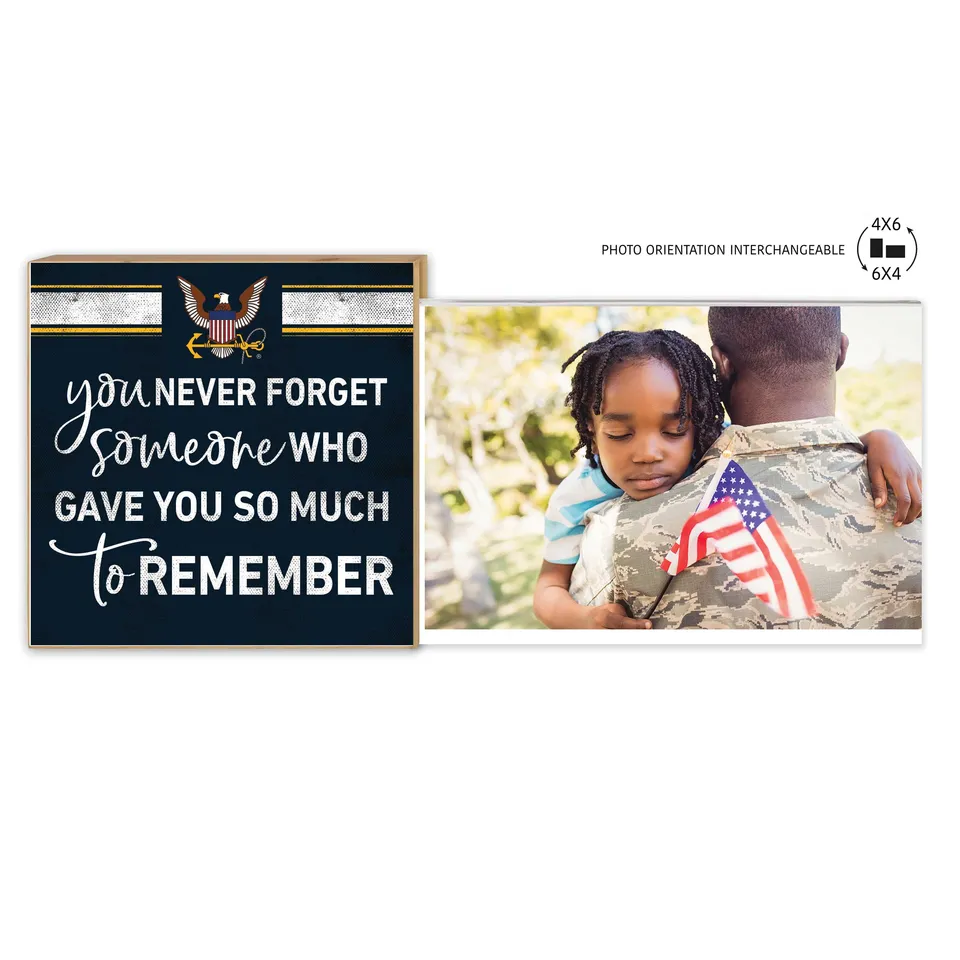 7.62 Design Never Forget cornice foto 4x6 Navy