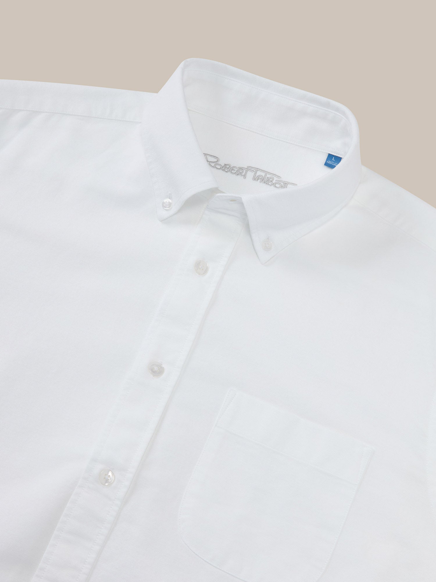 Robert Talbott Harrison camicia oxford bianca cotone