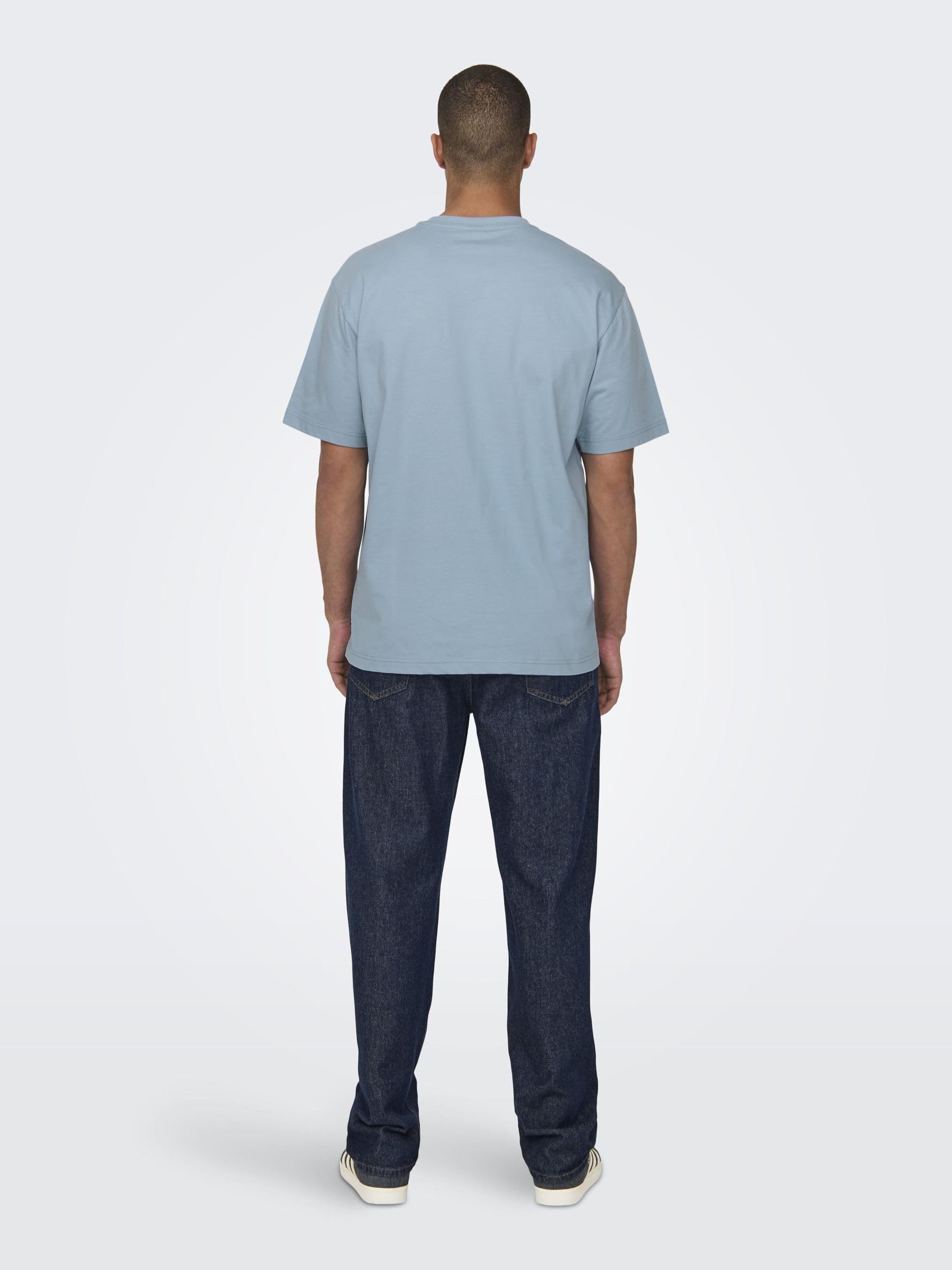 Only & Sons Onsfred T-Shirt Uomo Lago Glacier Cotone