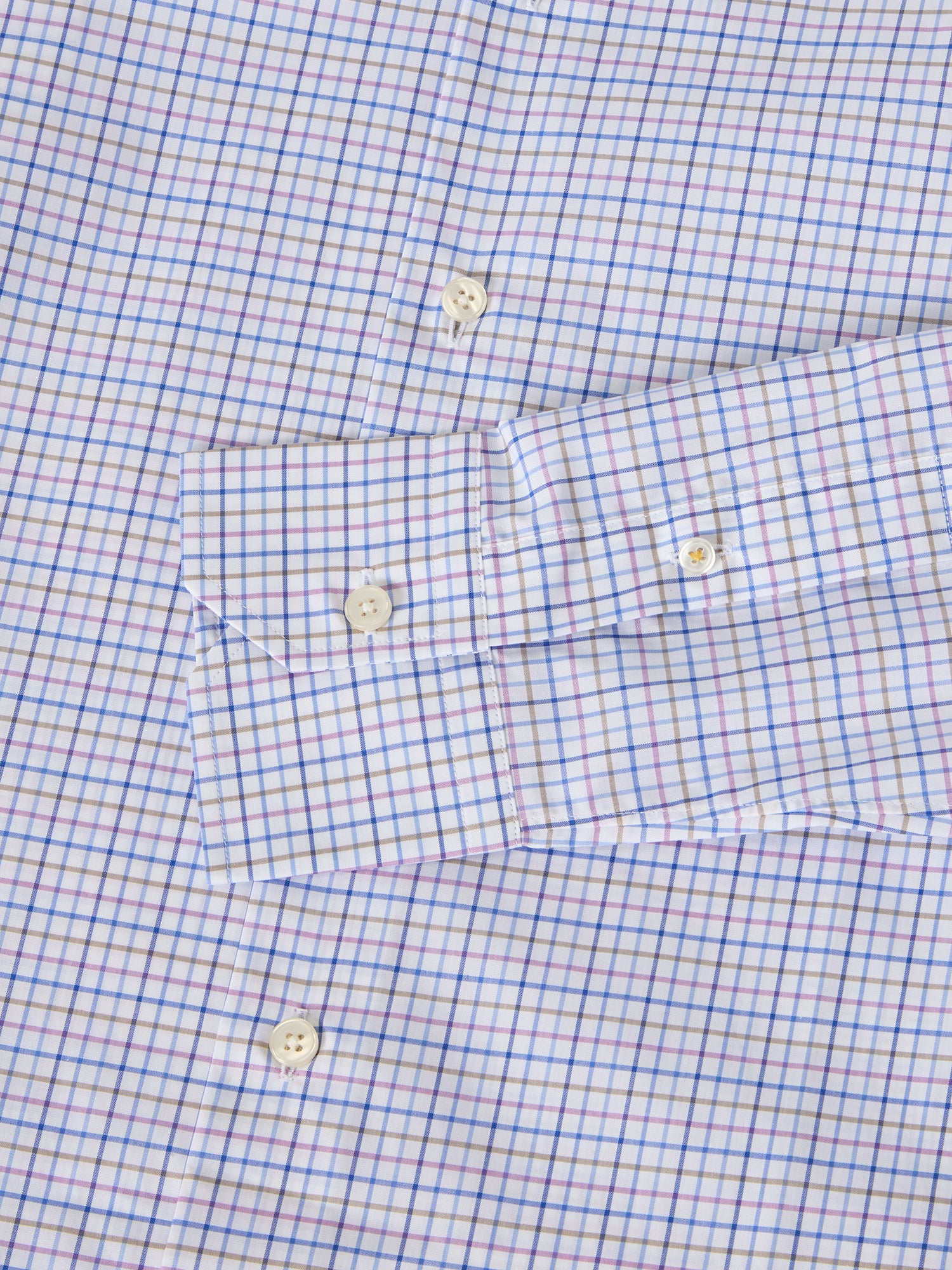 Robert Talbott Madison camicia quadri poplin raspberry