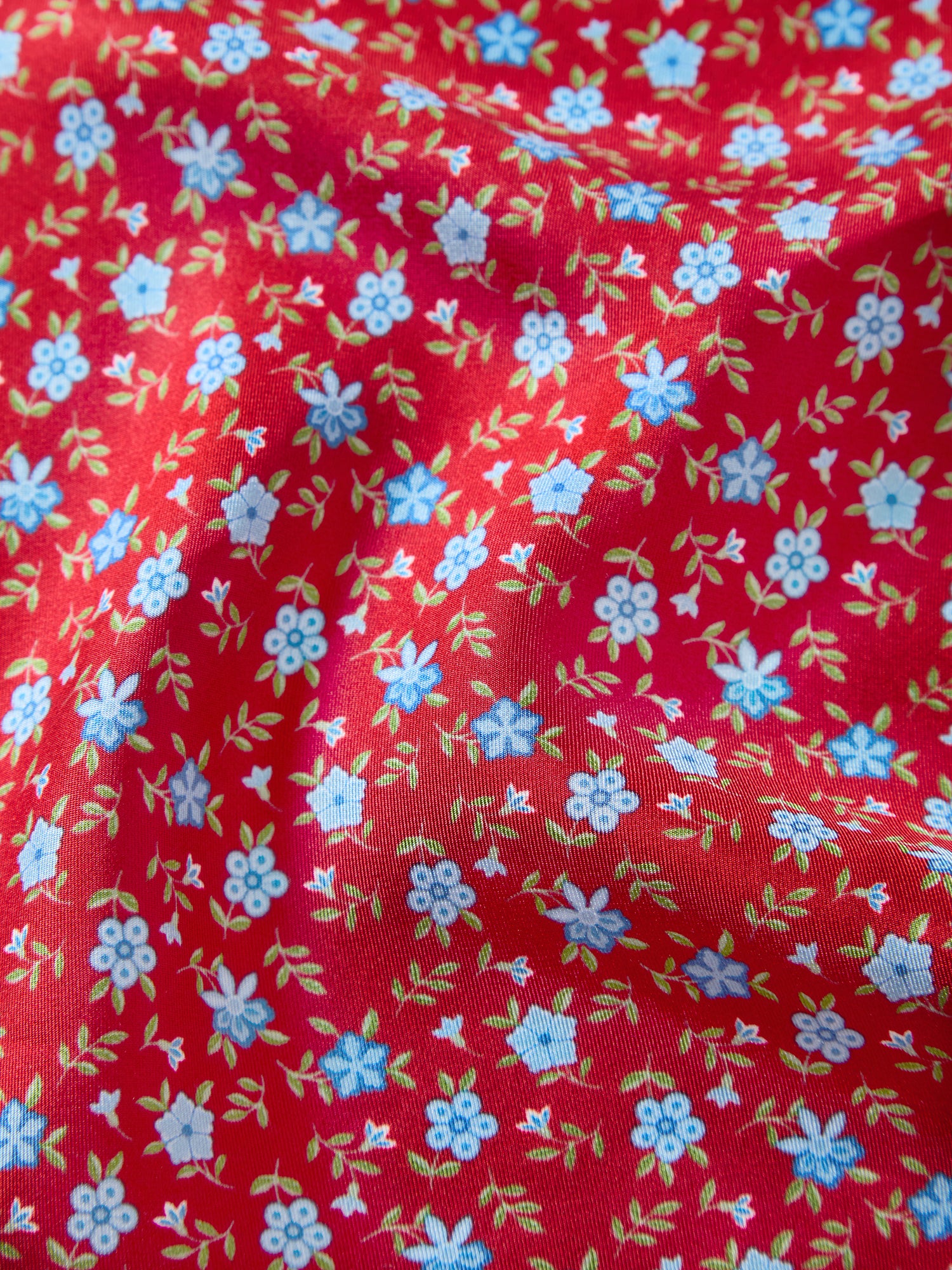 Robert Talbott York Pochette Seta Floreale Rosso