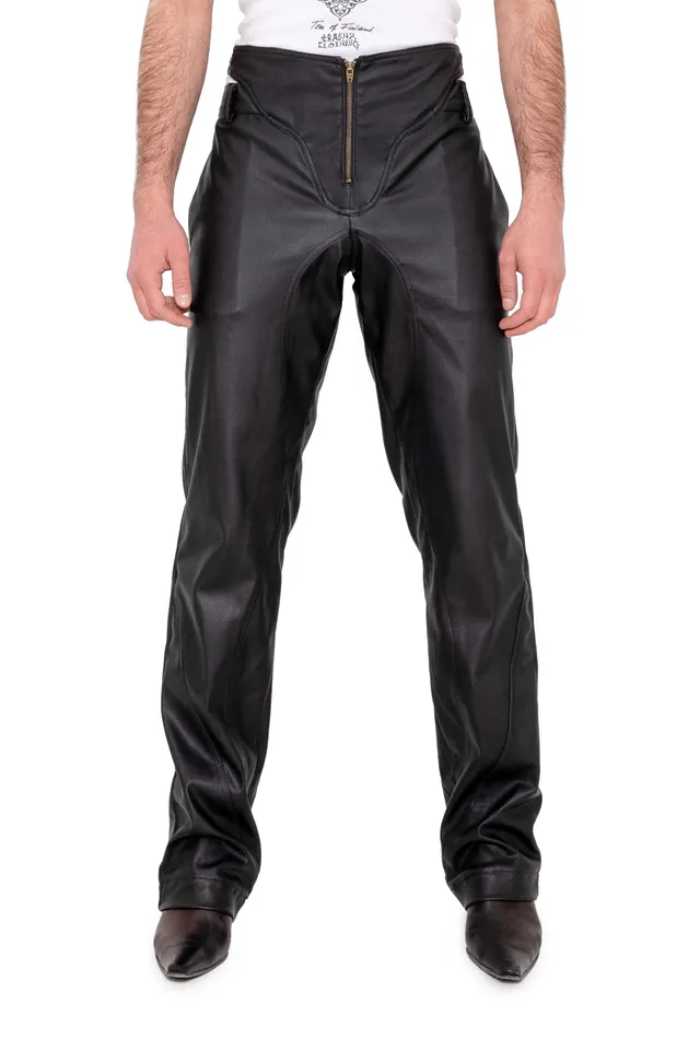 Trashy Clothing Abu Nuwas pantaloni ecopelle neri