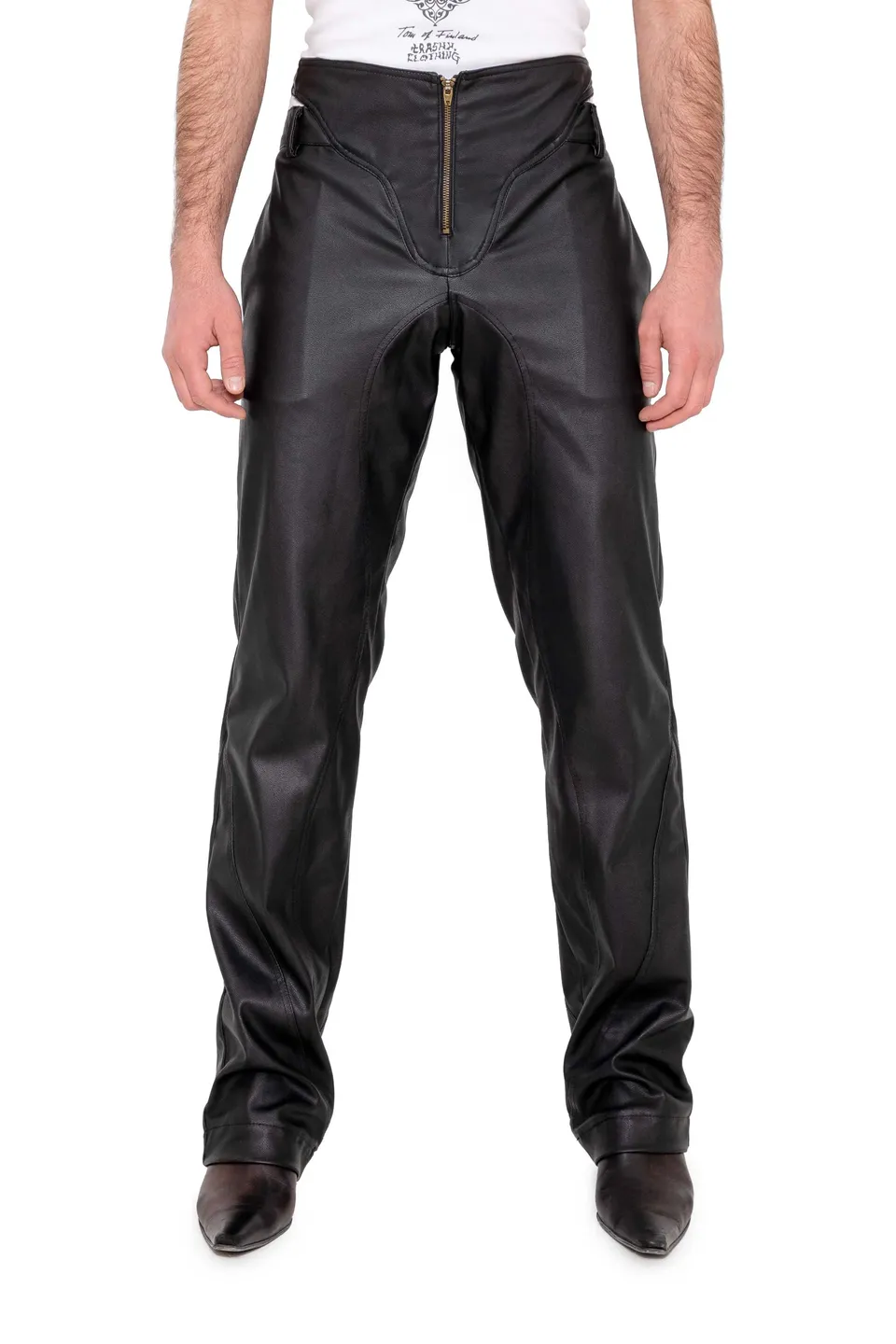 Trashy Clothing Abu Nuwas pantaloni ecopelle neri