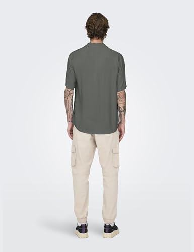 Only & Sons Onsdash Visc Camicia Uomo L Grigia