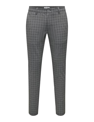 Only & Sons Onsmark Check 020922 pantaloni uomo grigio 32W/32L