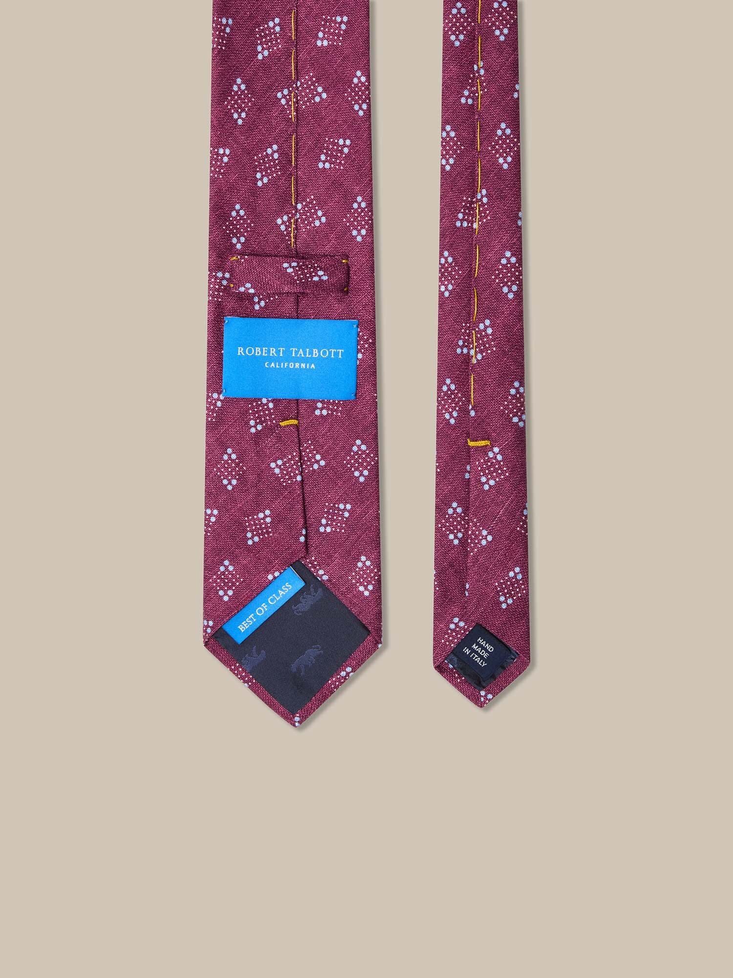 Robert Talbott Robert Geometric cravatta seta rossa