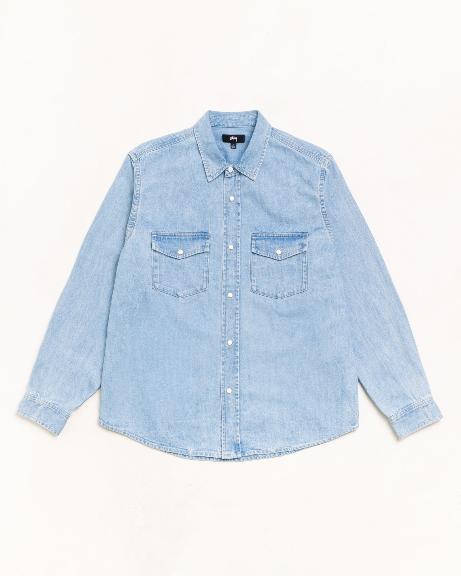 Stussy Denim Western Shirt camicia light denim cotone