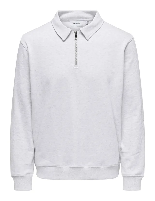 Only & Sons Onsdavid Felpa Uomo XL half zip grigia