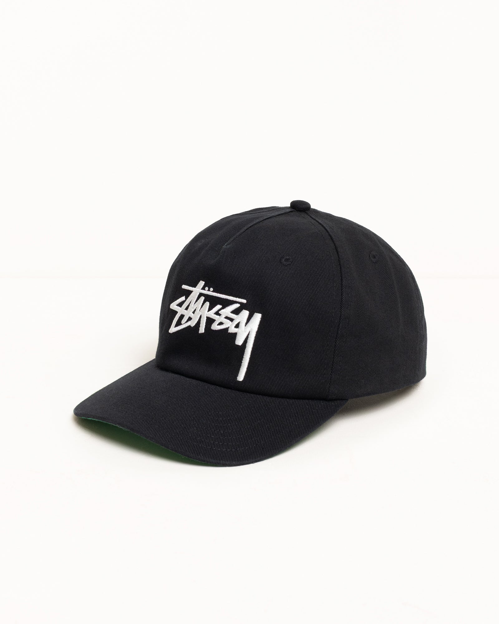 Stussy Mid-Depth Big Stock Snapback cappellino nero cotone