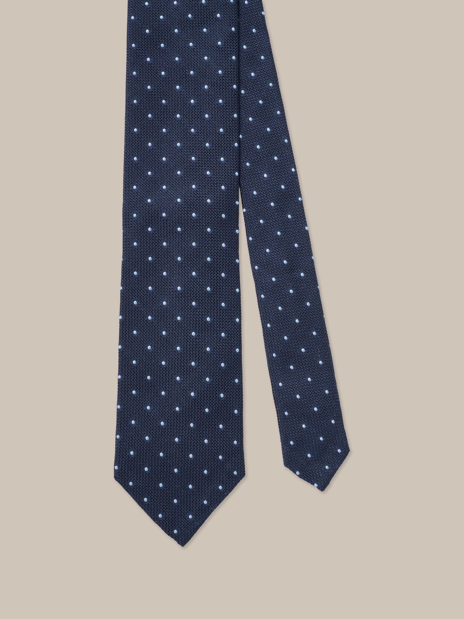Robert Talbott Duvall Spot Grenadine cravatta seta blu
