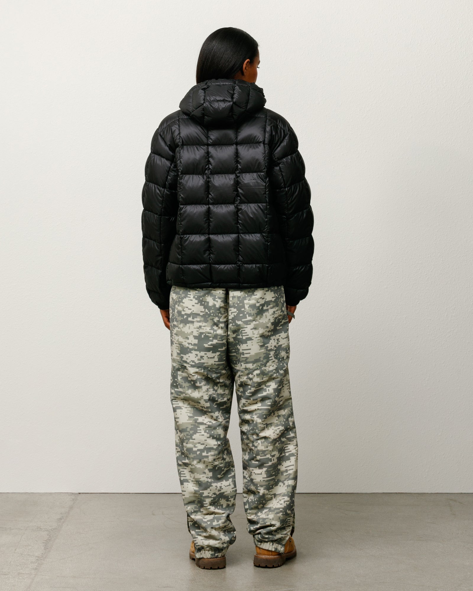 Stussy Midweight Hooded Puffer piumino nero 600-fill