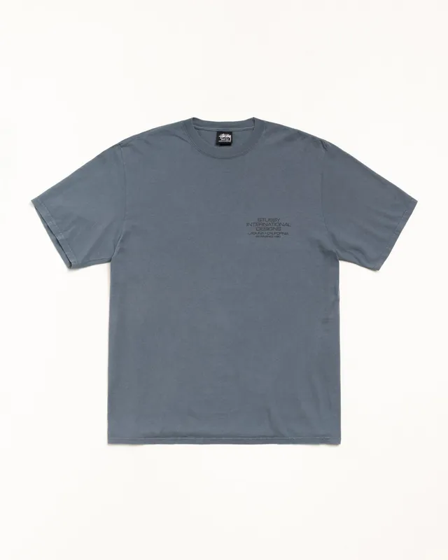 Stussy International Design Tee maglietta Navy pigment dyed