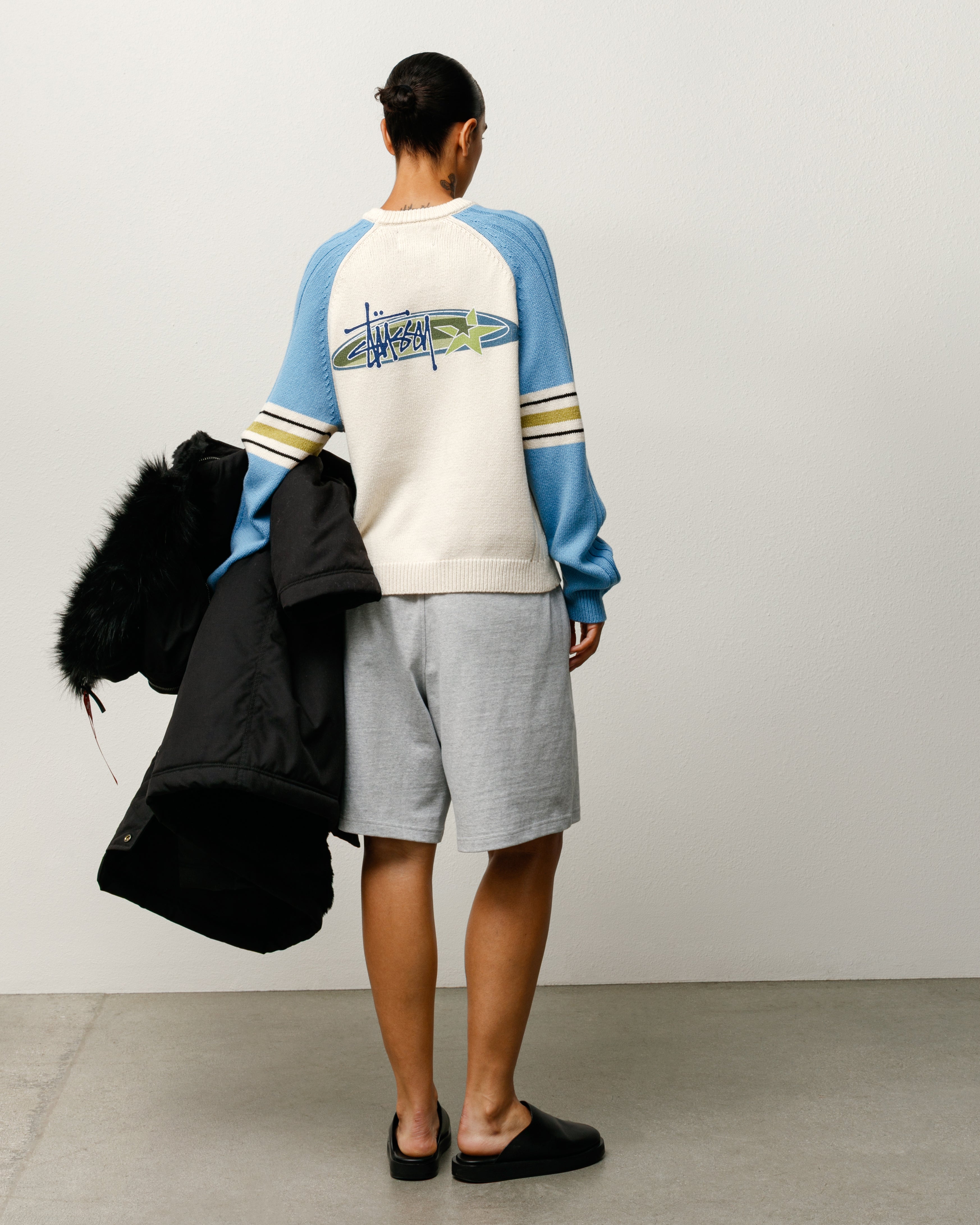 Stussy Shorts Jersey Short pantaloncini grigio 100% cotone