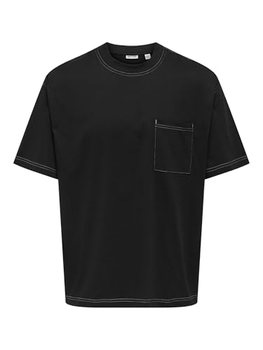 Only & Sons Larry Life T-Shirt Uomo Nero Cotone