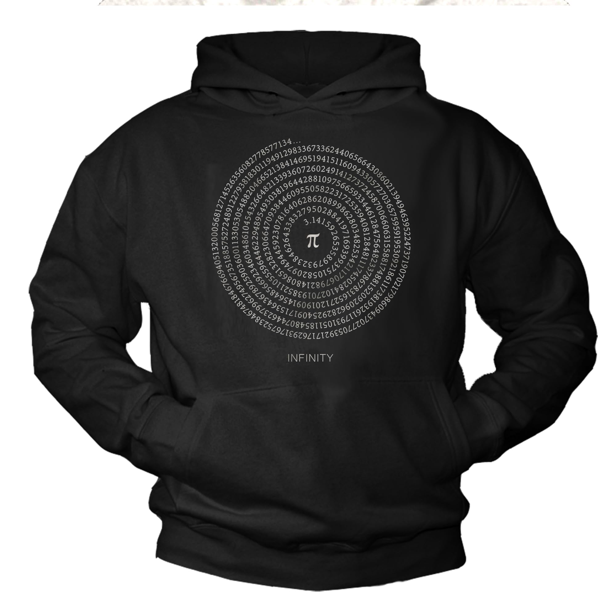 MAKAYA Felpa con Cappuccio Uomo Numero Pi Greco hoodie 3XL
