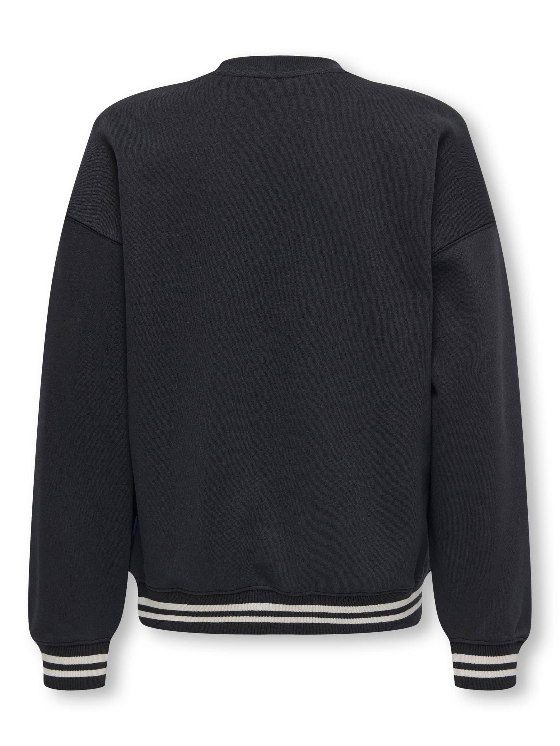 Only & Sons felpa uomo nera 158-164 felpa girocollo cotone