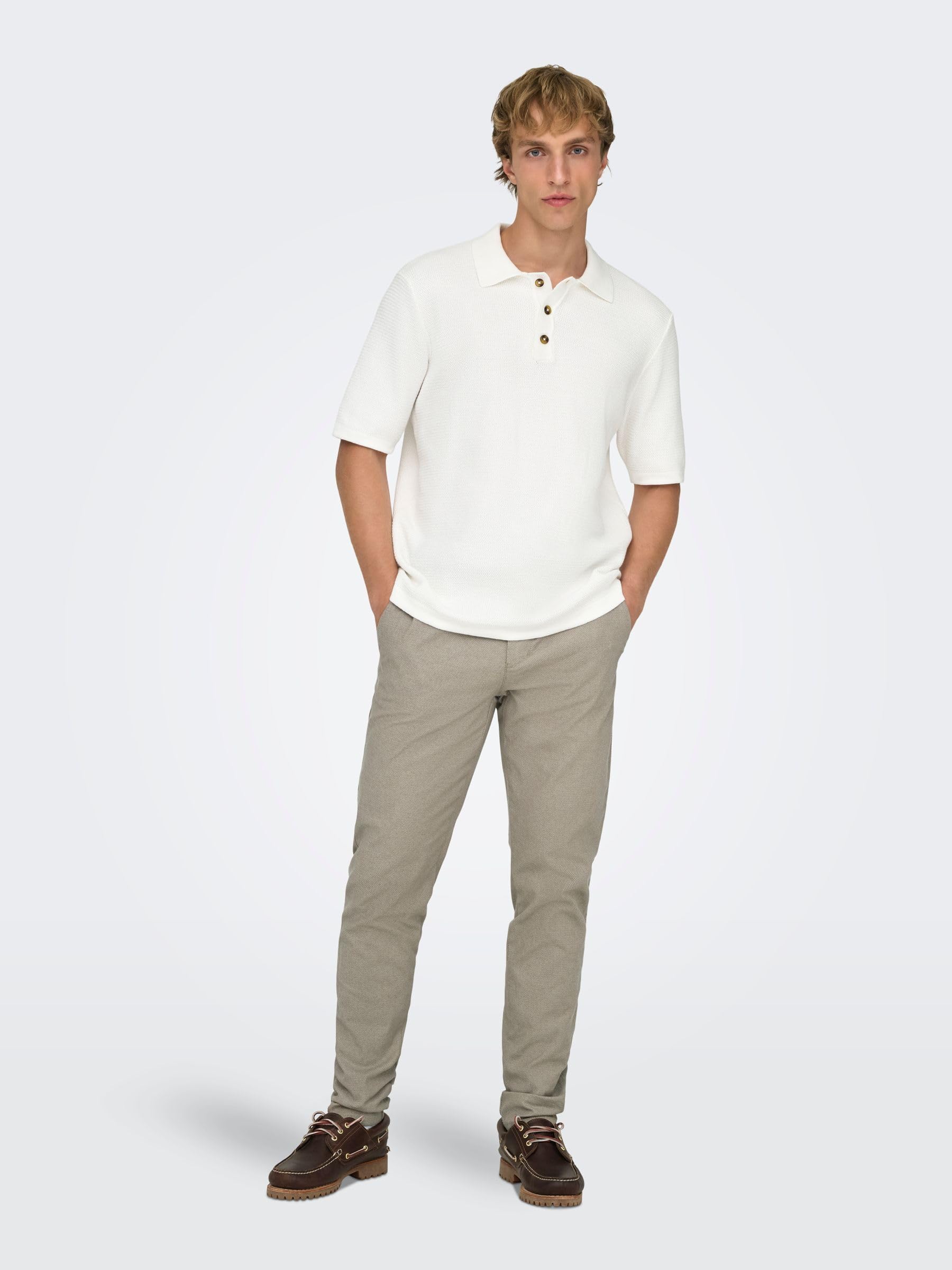 Only & Sons Pantaloni Uomo Chino Fallen Rock Cotone 33W/32L