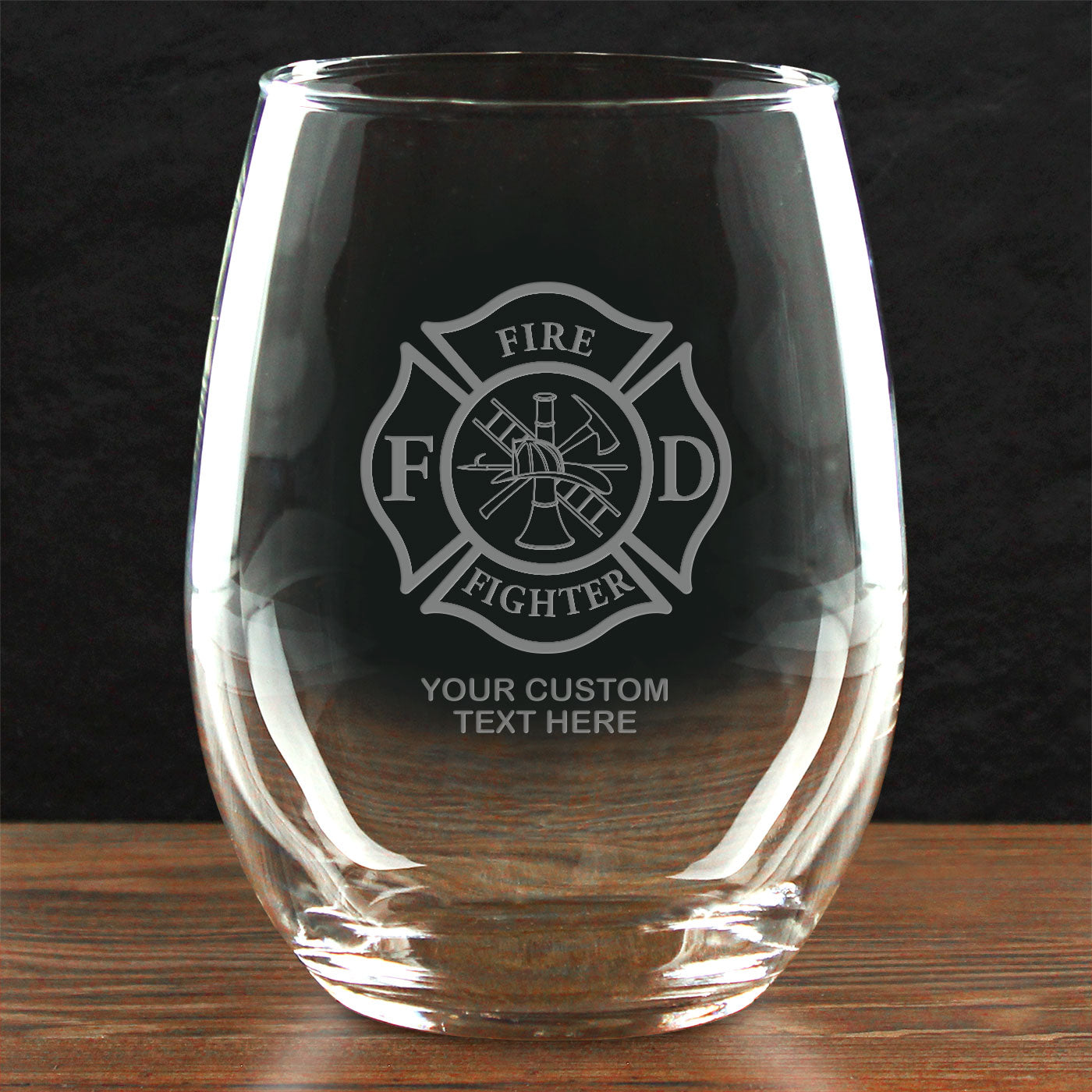 7.62 Design Firefighter bicchiere vino senza stelo 21oz Maltese Cross